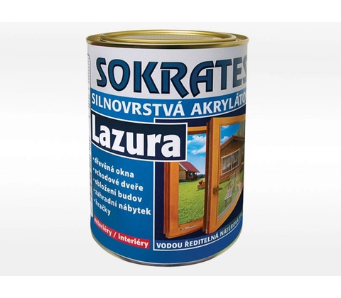 Sokrates Silnovrstvá akrylátová lazura 0,7 kg tmavý ořech