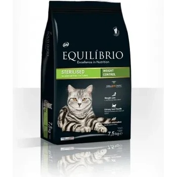 Equilibrio Adult Cat Sterilized - Пълноценна храна за кастрирани израснали котки-7.5 кг
