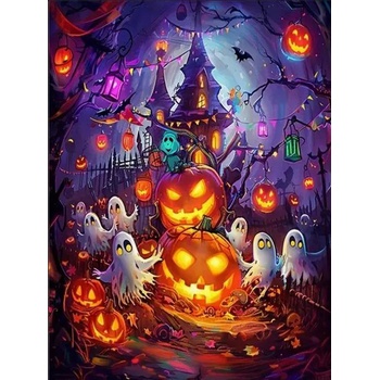 Norimpex - Puzzle Diamant painting: Halloween 30x40cm - 1 - 39 piese