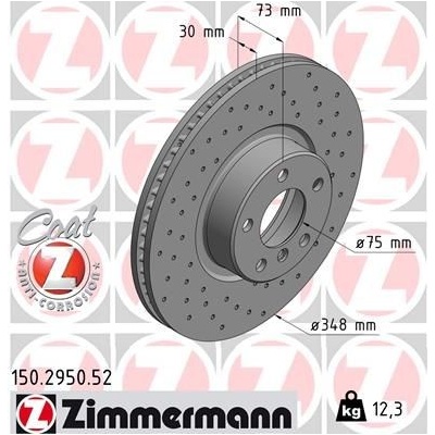 Brzdový kotúč (cena za 1ks) ZIMMERMANN 150.2950.52