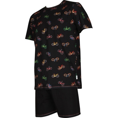 Lonka Koffing Bike pánské pyžamo krátké černé