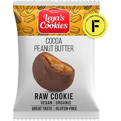Leya's Cookies Organic Raw Cookie, Arašídové máslo, 25 g