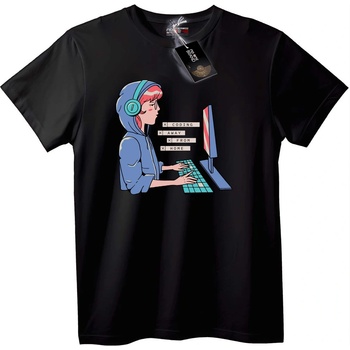 NOONEBRAND Тениска Кодиране извън дома - XS, Black