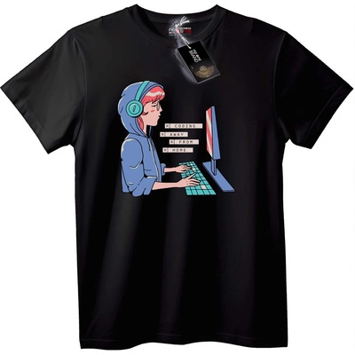 NOONEBRAND Тениска Кодиране извън дома - XS, Black