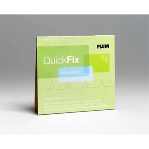 Plum Превръзка за рани "Quick Fix", 45 броя, синя, метална нишка, PLUM 5513/GANPL5513 (5513/GANPL5513)