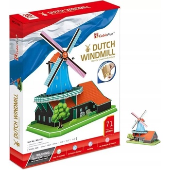 CubicFun 3D puzzle Holandský větrný mlýn 71 ks