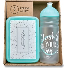 Zdravá lahev Set 07 l a Zdravá sváča Fresh tyrkys