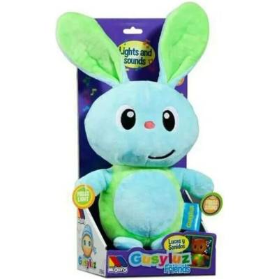 Molto Králíček světlo+ukolébavky 33 cm zelenomodrý