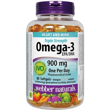 Webber Naturals Омега-3 Triple Strength (тройна концентрация) 1425 mg 80 софтгел капсули | Webber Naturals (3395 WN)