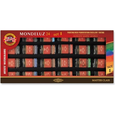 Koh-i-noor Mondeluz súprava umeleckých akvarelových farieb 24 farieb
