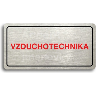 ACCEPT Piktogram VZDUCHOTECHNIKA - stříbrná tabulka - barevný tisk