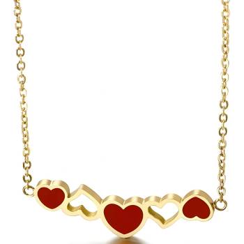 HARAHU Колие ch-21130 - Златна / Червена kp21130 (ch-21130)