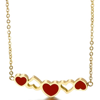 HARAHU Колие ch-21130 - Златна / Червена kp21130 (ch-21130)