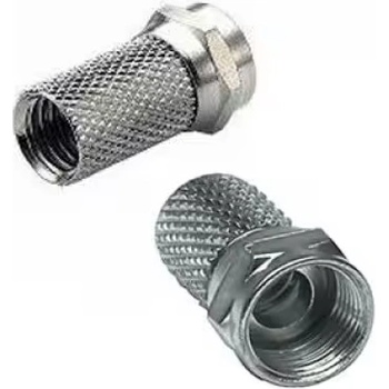 V-Store F - конектор за коаксиален кабел rg6, цинк (букса за коаксиален кабел)