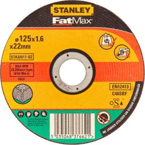 STANLEY - Диск за рязане на камък 125х22, 2 мм STA32617-QZ (STA32617-QZ)