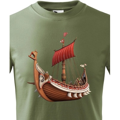 Dětské tričko Vikingská loď Military Canvas Dětské tričko Bezvatriko.cz 1978