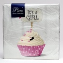 PAW servítky L Pink Cupcake 33X33cm