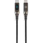 Blavec Кабел с въжена оплетка и дисплей за устройства с USB-C порт - Blavec Lumix Braided USB-C to USB-C Cable 100W PD (120 см) (CLU-CC5BG12)