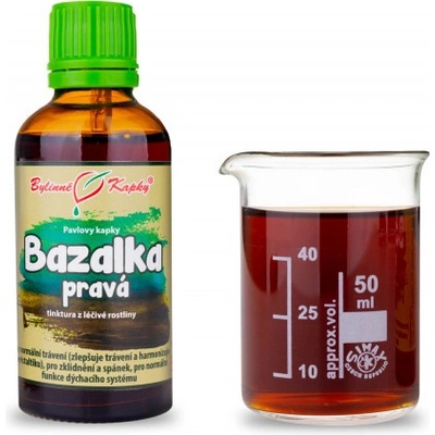 Bylinné kapky tinktura Bazalka pravá nať 50 ml