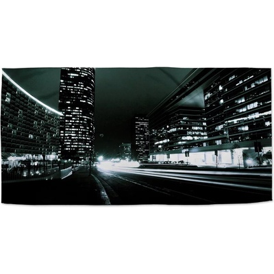 Sablio Ručník s potiskem Noční ulice 50 x 100 cm
