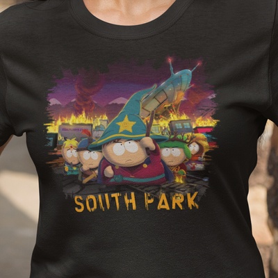 Tričko s potlačou South Park čierna