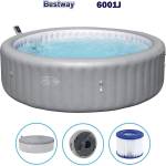 Bestway Джакузи надуваемо 236x71 см, Bestway 6001J Lay-Z-Spa Hawaii Smart AirJet, с филтърна система, покривало и дозатор (60018)