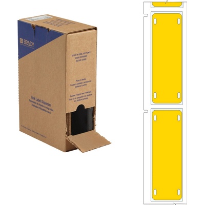 Brady BM-25x75-7643-YL / 312183, Bulk Linerless B-7643 кабелни етикети, 25 mm x 75 mm (312183)