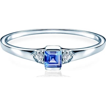 Image 1 of SAVICKI Годежен пръстен Savicki: бяло злато, син сапфир, диаманти