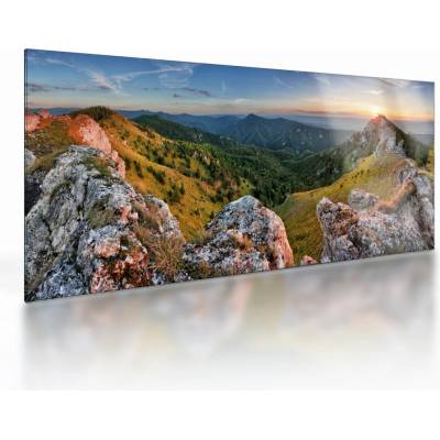 Sklenený obraz - Horská krajina, jednodielne 100x50 cm na skle