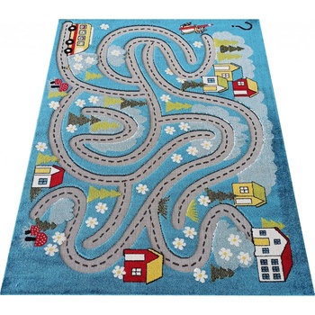 Makro Abra Uličky Color Kids 02 Cesta Domy modrý