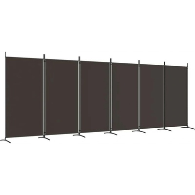 vidaXL Paraván 350271 6-panelový 520 x 180 cm hnědý