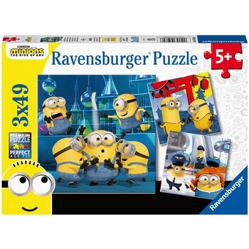 Ravensburger Пъзел Ravensburger - Миньони, 3x49 части (4005556050826) (4005556050826)