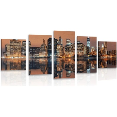5-dielny obraz mesto Manhattan