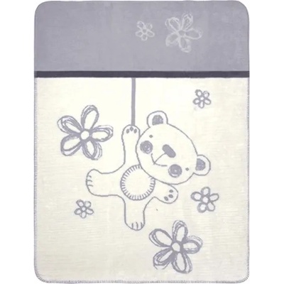 Baby Matex Бебешко одеяло Baby Matex - Teddy, 75 x 100 cm, сиво (5902675041720)