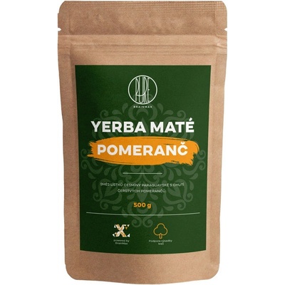 BrainMax Pure Organic Yerba Maté Pomaranč 500 g