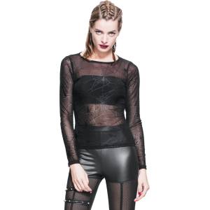 Devil fashion Дамска тениска с дълги ръкави devil fashion - tt031