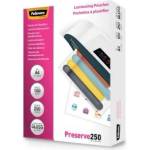 Fellowes Laminating Pouches A4, 250 Micron (2 x 250 mic), Hot Laminating Pouches with Glossy Finish, Very Strong, 100 Pieces - 5401802