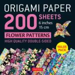 Tuttle Publishing Origami Paper 200 sheets Flower Patterns 6" (15 cm) | Tuttle Publishing