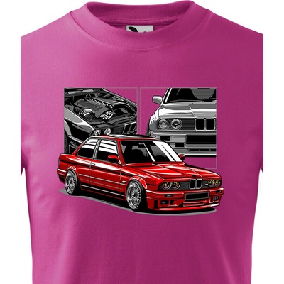 Dětské tričko BMW E30 M3 PurpurováCanvas Dětské tričko Bezvatriko.cz 1848