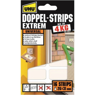 Uhu Double Strips Extreme 16 kusů