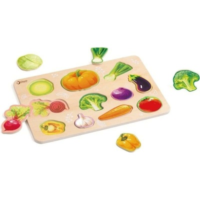 Teddies puzzle/vkladačka doskové zelenina