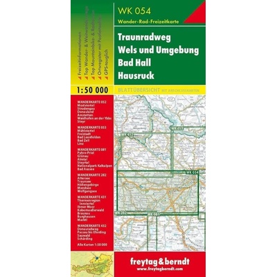 Rakousko: Traunská cyklostezka, Wels a okolí / Turistická mapa WK 054