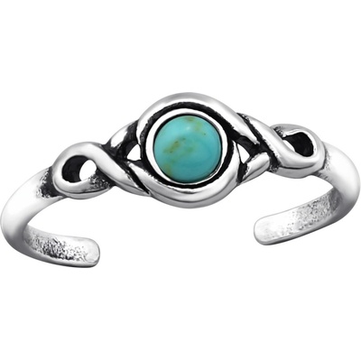 Lunica Stříbrný prstýnek na nohu TYRKYS 0450