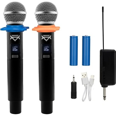 Veles X Dual Wireless Handheld Microphone Party Karaoke System with Receiver