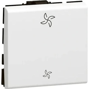 Legrand Ключ за вентилатор 2 мод. цвят бял Mosaic NEW - 077027L (077027L)