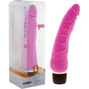  Пенис вибратор със 7 вибро режима, 21см. - Classic Slim Vibrator, Pink (SEVCR01402)