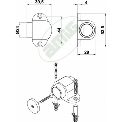 Doraz dverový s magnetom, model 700