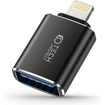 Tech-Protect Ultraboost adaptér Lightning / USB OTG, čierny