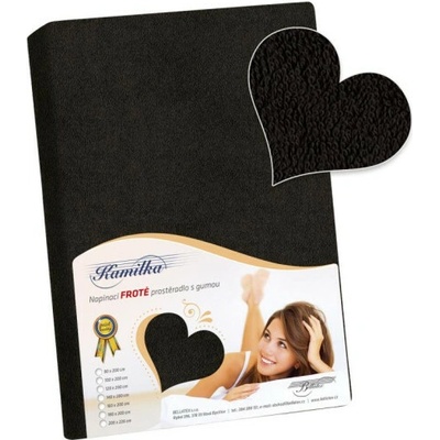 Bellatex prestieradlo froté černé 120x200