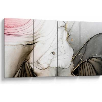 Obraz - Mramorový atrament, štvordielne 160x80 cm